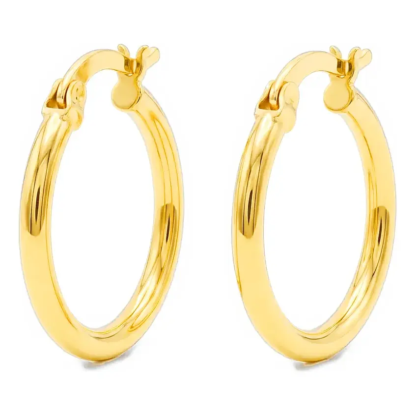 Classic Hoop Earring in 21K yellow gold